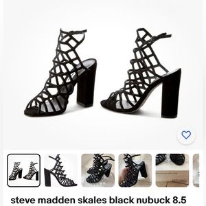 steve madden skales black nubuck 8.5